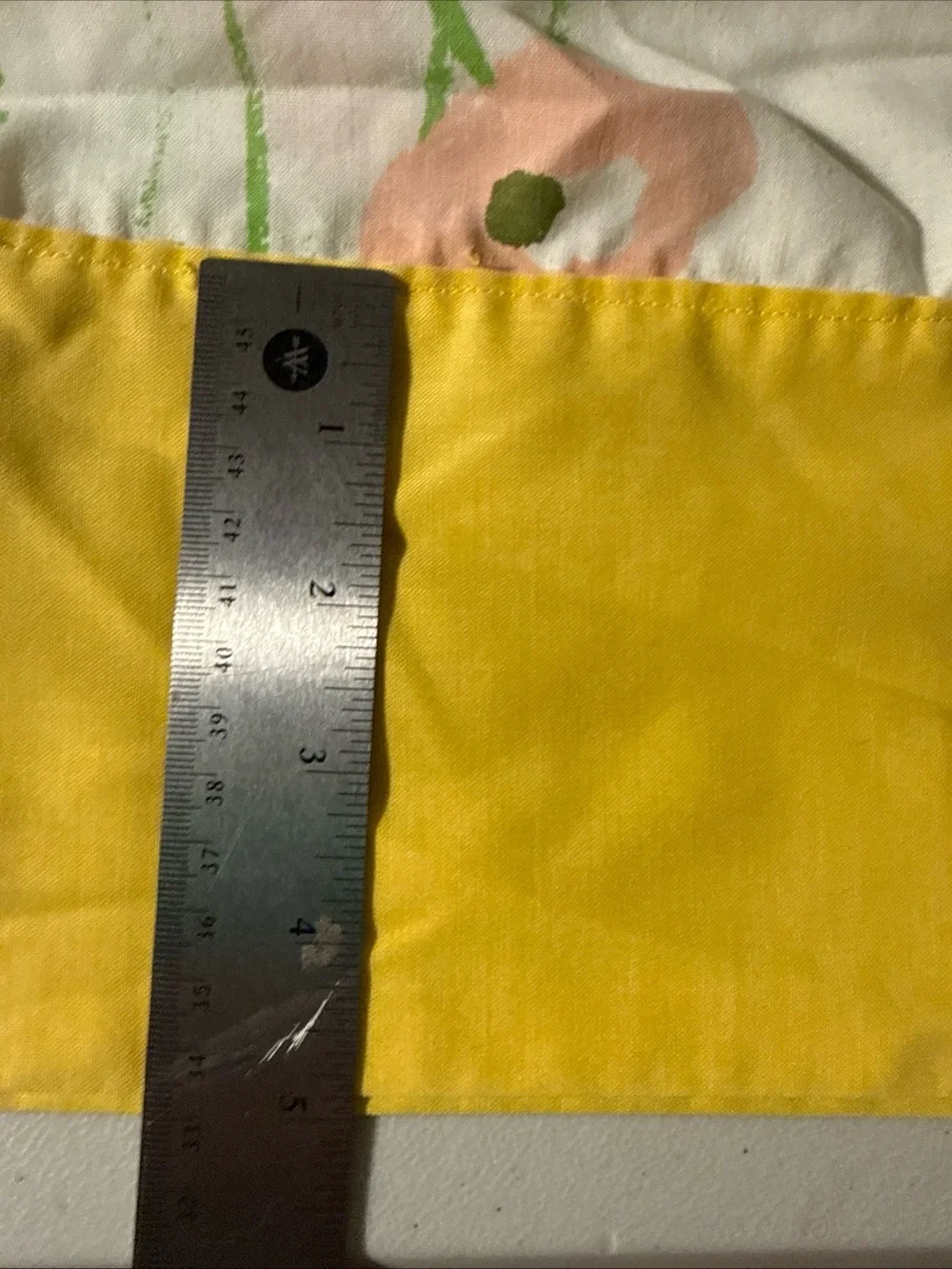 Vtg standard floral set of 2 Yellow Floral Stripe Decorative Pillow Cover